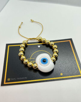 Evil Eye Bracelet White