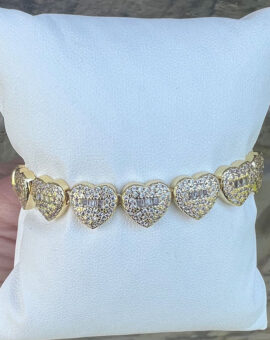 Golden Bracelet with Heart